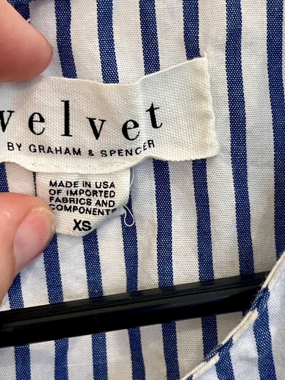 Velvet by Graham & Spencer Bruna Striped Cold Shoulder Puff Sleeve Top Blouse XS - Picture 8 of 13